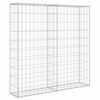vidaXL Gabion Wall with Covers Galvanised Steel 80x20x100 cm
