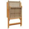 vidaXL Garden Dining Set 5 pcs Beige Solid acacia wood and poly rattan