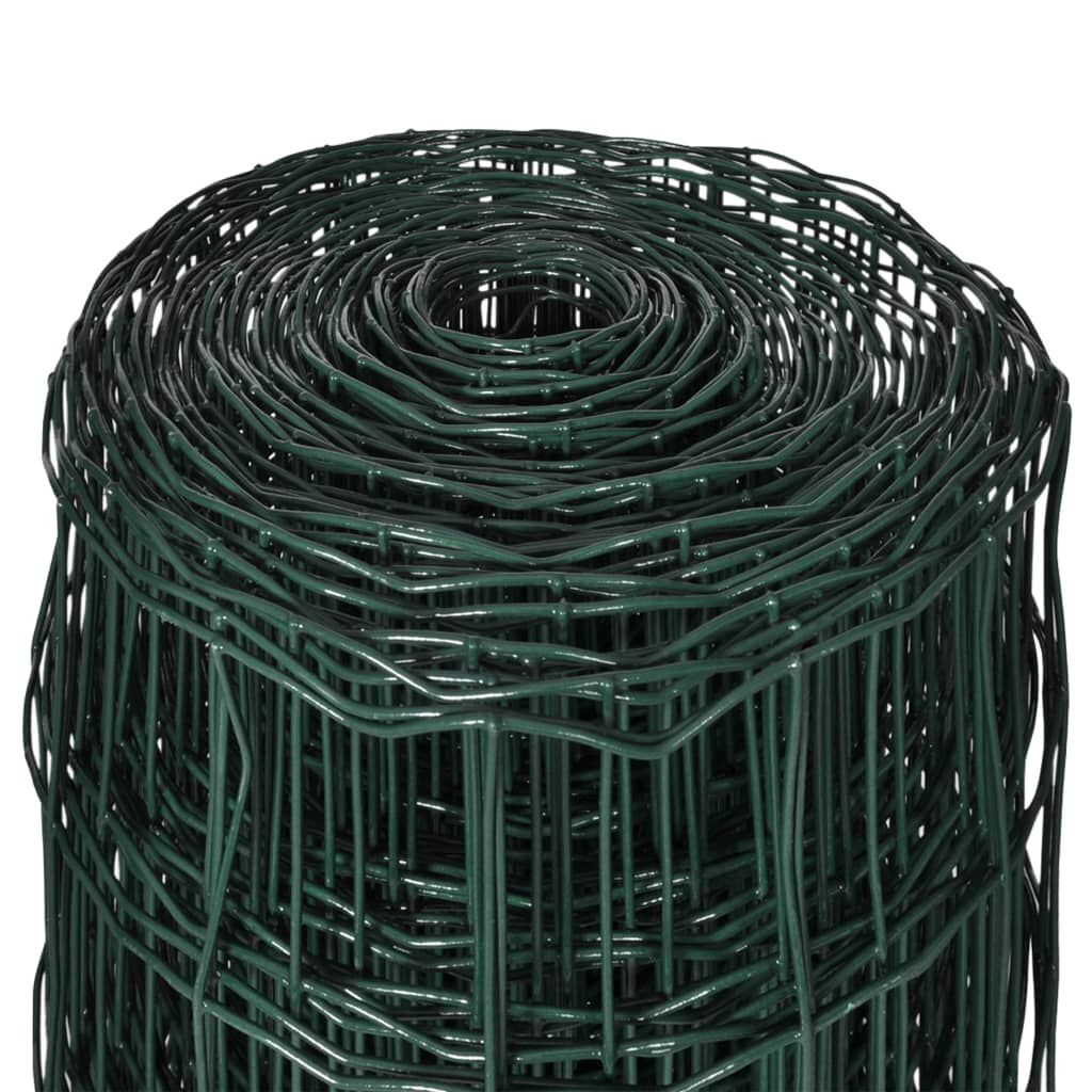 vidaXL Euro Fence Steel 25x0.8 m Green