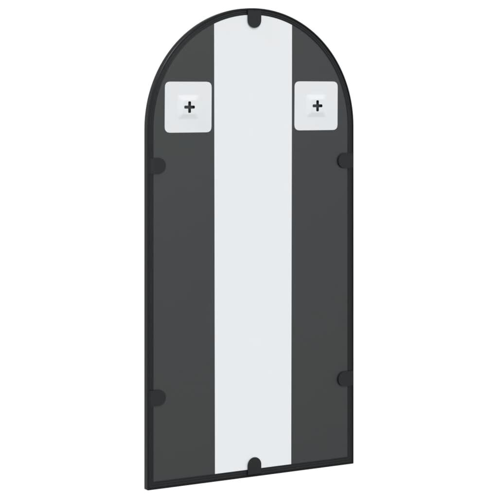 vidaXL Wall Mirror Black 30x60 cm Arch Iron
