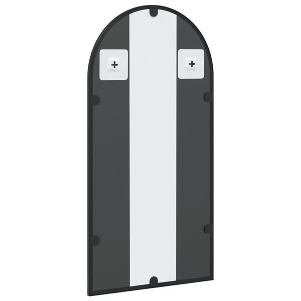 vidaXL Wall Mirror Black 30x60 cm Arch Iron