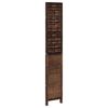 vidaXL Room Divider 3 Panels Dark Brown Solid Wood Paulownia