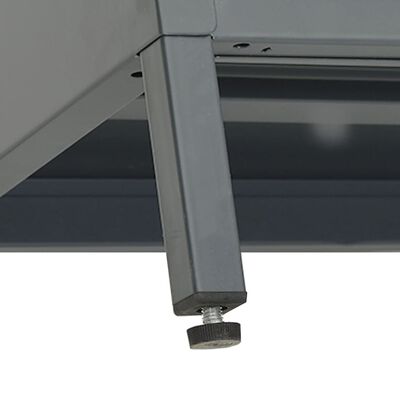 vidaXL TV Cabinet Anthracite 105x35x52 cm Steel and Glass