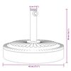 vidaXL Parasol Base for Ø38 / 48 mm Poles 25 kg Round