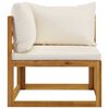 vidaXL 5 Piece Garden Lounge Set with Cushions Solid Acacia Wood