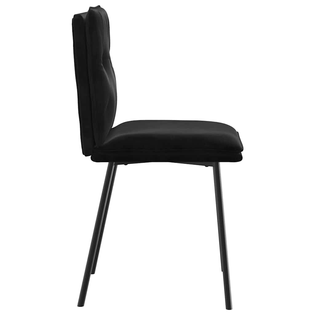 vidaXL Dining Chairs 2 pcs Black Velvet