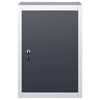 vidaXL Wall Mounted Tool Cabinet Industrial Style Metal Grey and Black