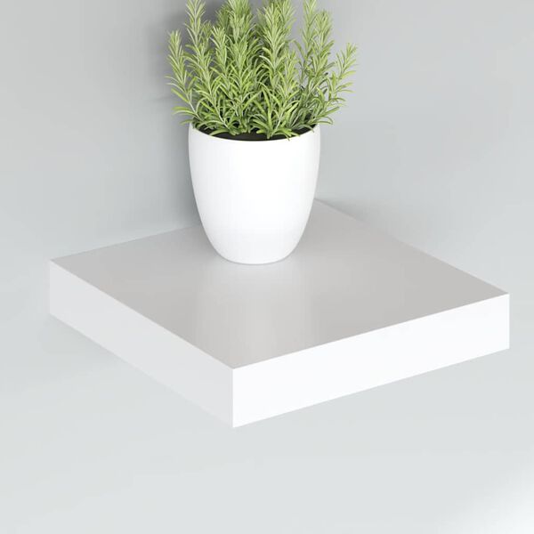 vidaXL Floating Wall Shelf White 23x23.5x3.8 cm MDF