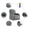 vidaXL Massage Recliner Chair Grey Faux Leather
