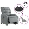 vidaXL Electric Stand up Massage Recliner Chair Light Grey Fabric