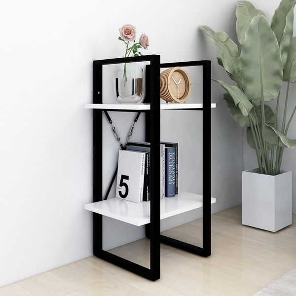 vidaXL 2-Tier Book Cabinet White 40x30x70 cm Engineered Wood