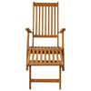 vidaXL Outdoor Deck Chair with Footrest Solid Acacia Wood