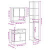 vidaXL 3 Piece Bathroom Furniture Set Black Engineered Wood