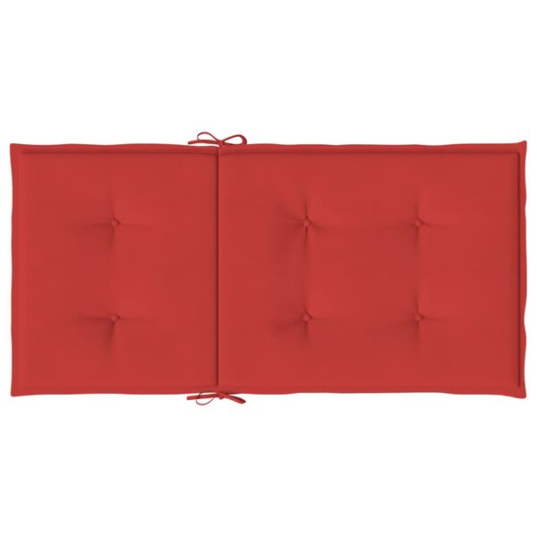 vidaXL Garden Lowback Chair Cushions 2 pcs Red 100x50x3 cm Oxford Fabric