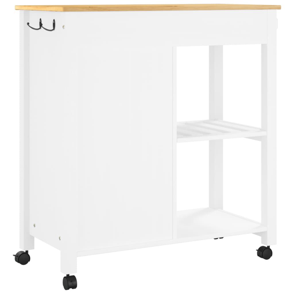 vidaXL Kitchen Trolley MONZA 84x40x90 cm Solid Wood Pine