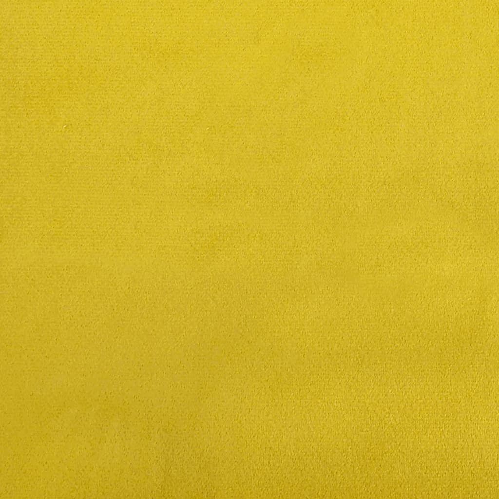 vidaXL Bench Yellow 108x79x79 cm Velvet