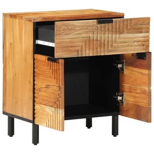 vidaXL Bedside Cabinet Brown 50 x 33 x 60 cm Solid acacia wood