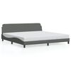 vidaXL Bed Frame "Dover" Dark Grey 193x203 cm Fabric