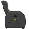 vidaXL Stand up Massage Recliner Chair Dark Grey Microfibre Fabric