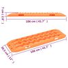 vidaXL Traction Boards 2 pcs Orange 106x30.5x7 cm Nylon
