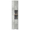 vidaXL Bathroom Cabinet Concrete Grey 30x30x183.5 cm Engineered Wood