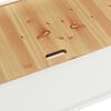 vidaXL Bench White 107x45x75.5 cm Solid Wood Fir