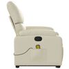 vidaXL Stand up Massage Recliner Chair Cream Faux Leather