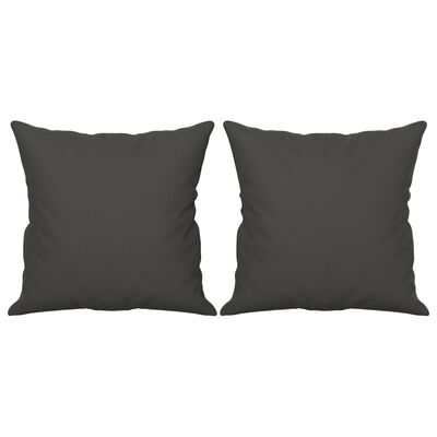 vidaXL 2-Seater Sofa with Pillows&Cushions Dark Grey 120 cm Microfibre Fabric