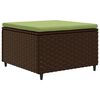 vidaXL 6 Piece Garden Lounge Set with Cushions Brown Poly Rattan