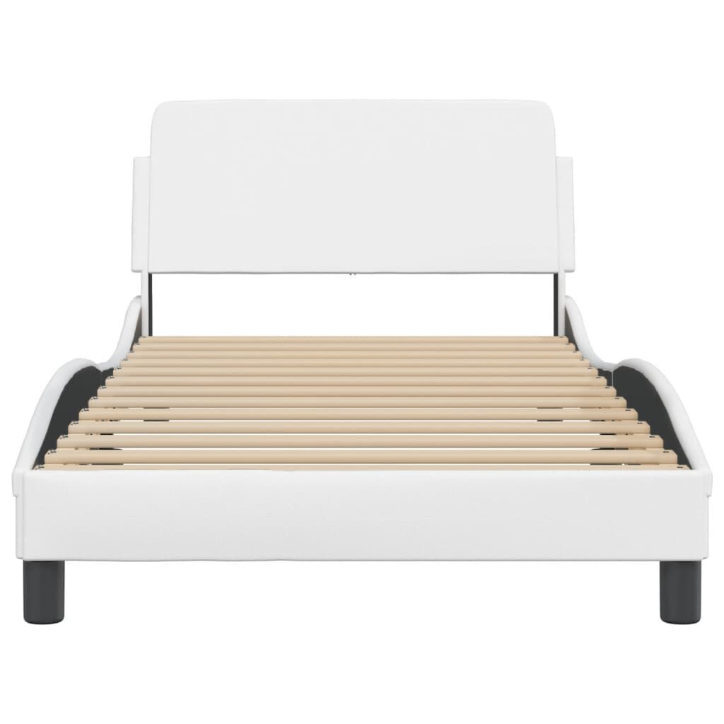 vidaXL Bed Frame without Mattress White 100x203 cm Faux Leather