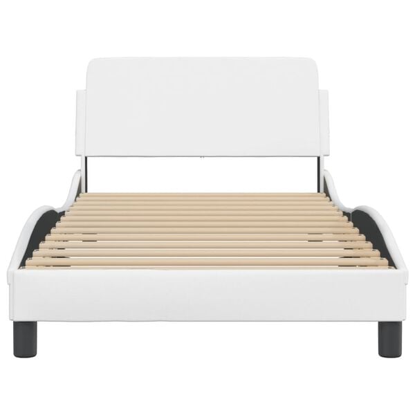 vidaXL Bed Frame "Dover" White 100x203 cm Faux Leather