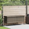 vidaXL Garden Storage Box with Wheels Grey 160x55x75 cm Poly Rattan