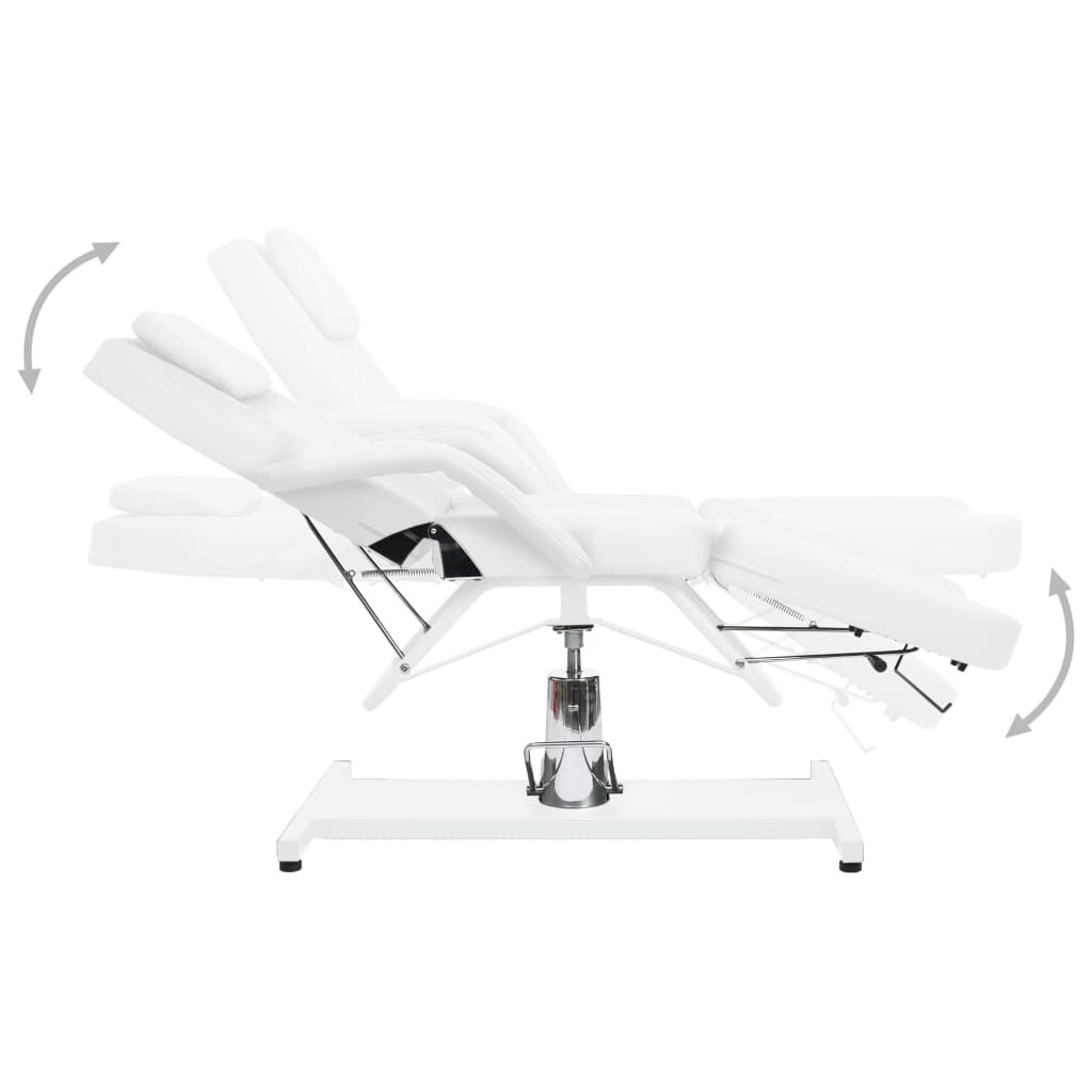 vidaXL Massage Table White 180x62x(87-112) cm