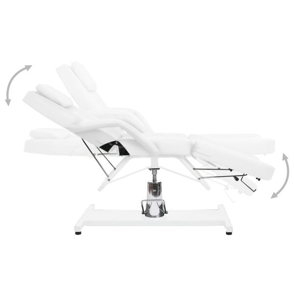 vidaXL Massage Table White 180x62x(87-112) cm