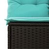 vidaXL 7 Piece Garden Sofa Set with Cushions Black Poly Rattan