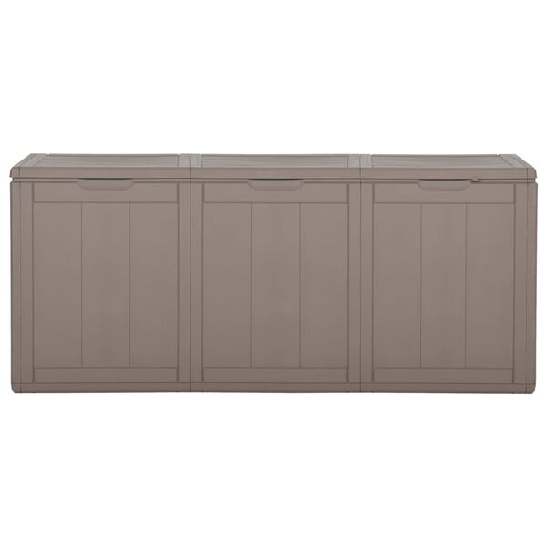 vidaXL Garden Storage Box 270L Brown PP Wood Look