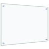 vidaXL Kitchen Backsplash Transparent 70 x 50 cm Tempered Glass