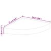 vidaXL Floating Corner Shelf Grey 25x25x3.8 cm MDF