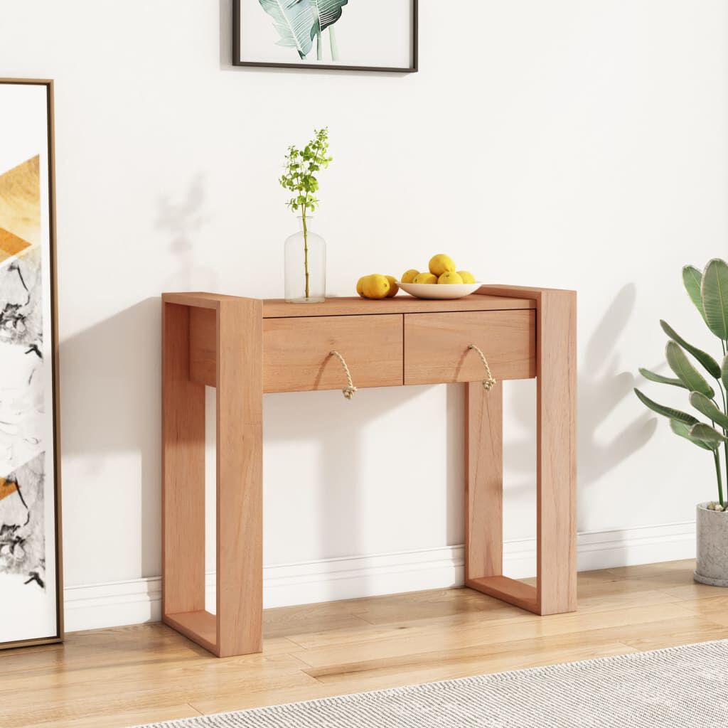vidaXL Console Table 90x35x75 cm Solid Teak Wood