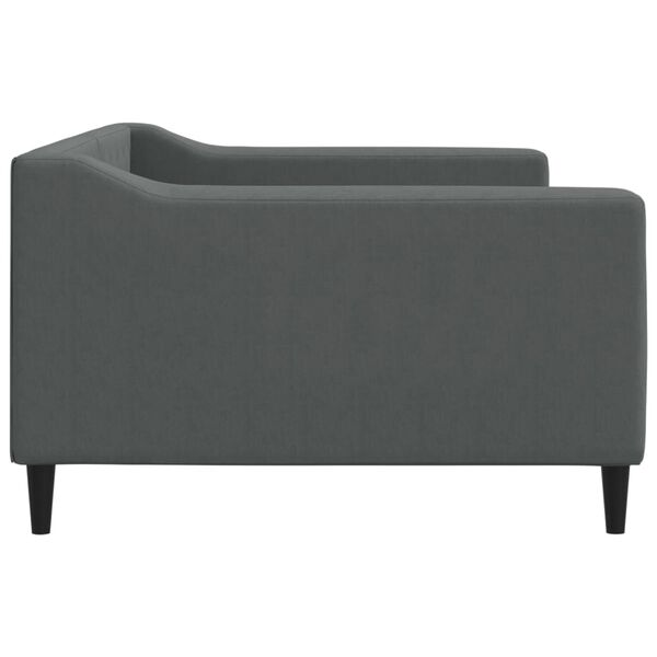 vidaXL Day Bed without Mattress Dark Grey 100x190 cm Fabric