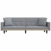 vidaXL Sofa Bed with Cushions Light Grey Fabric