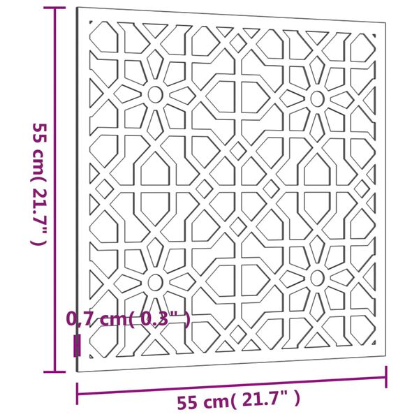 vidaXL Garden Wall Decoration 55x55 cm Corten Steel Moorish Design