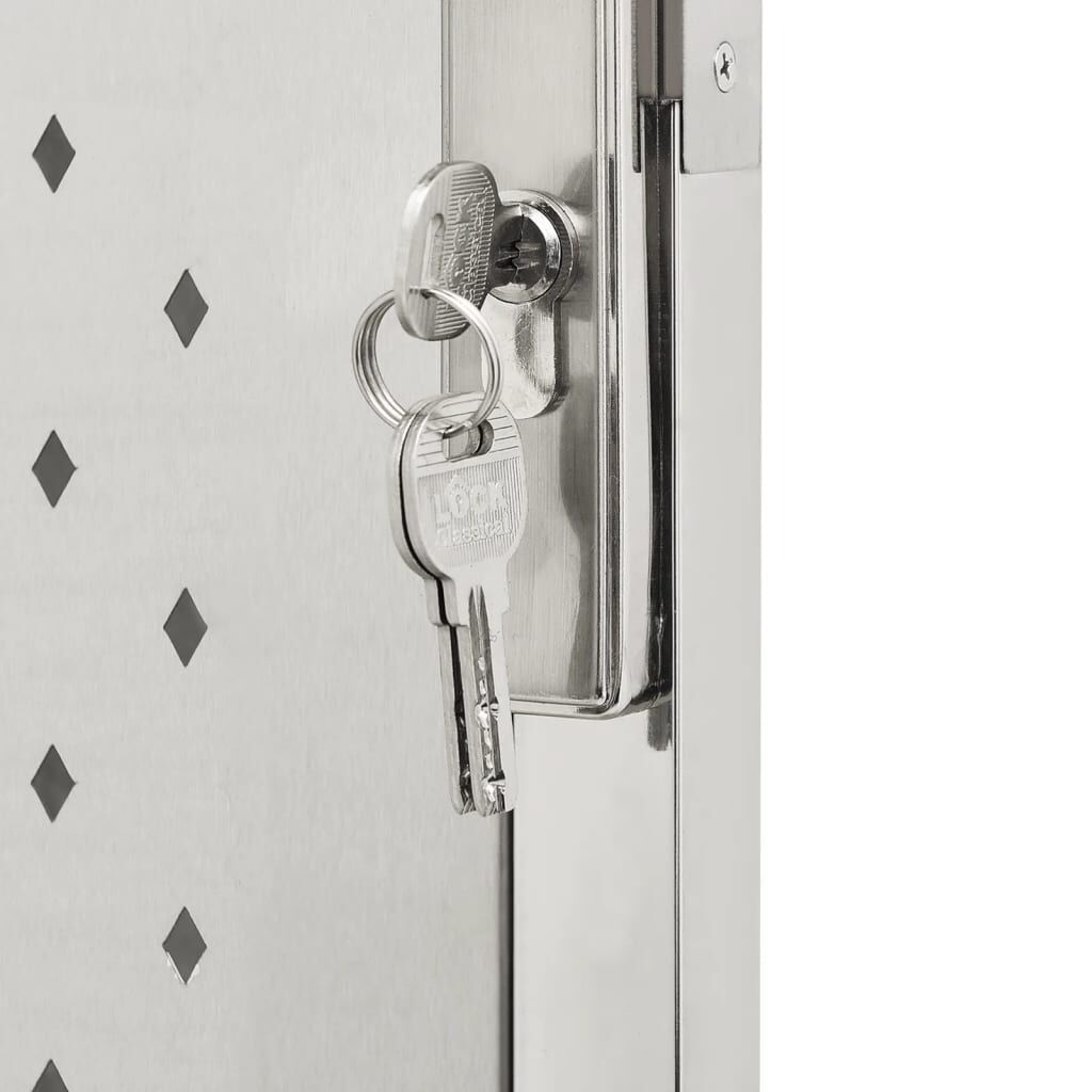 vidaXL Garden Gate 100x100 cm Stainless Steel