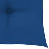 vidaXL Garden Chairs with Blue Cushions 3 pcs Solid Teak Wood