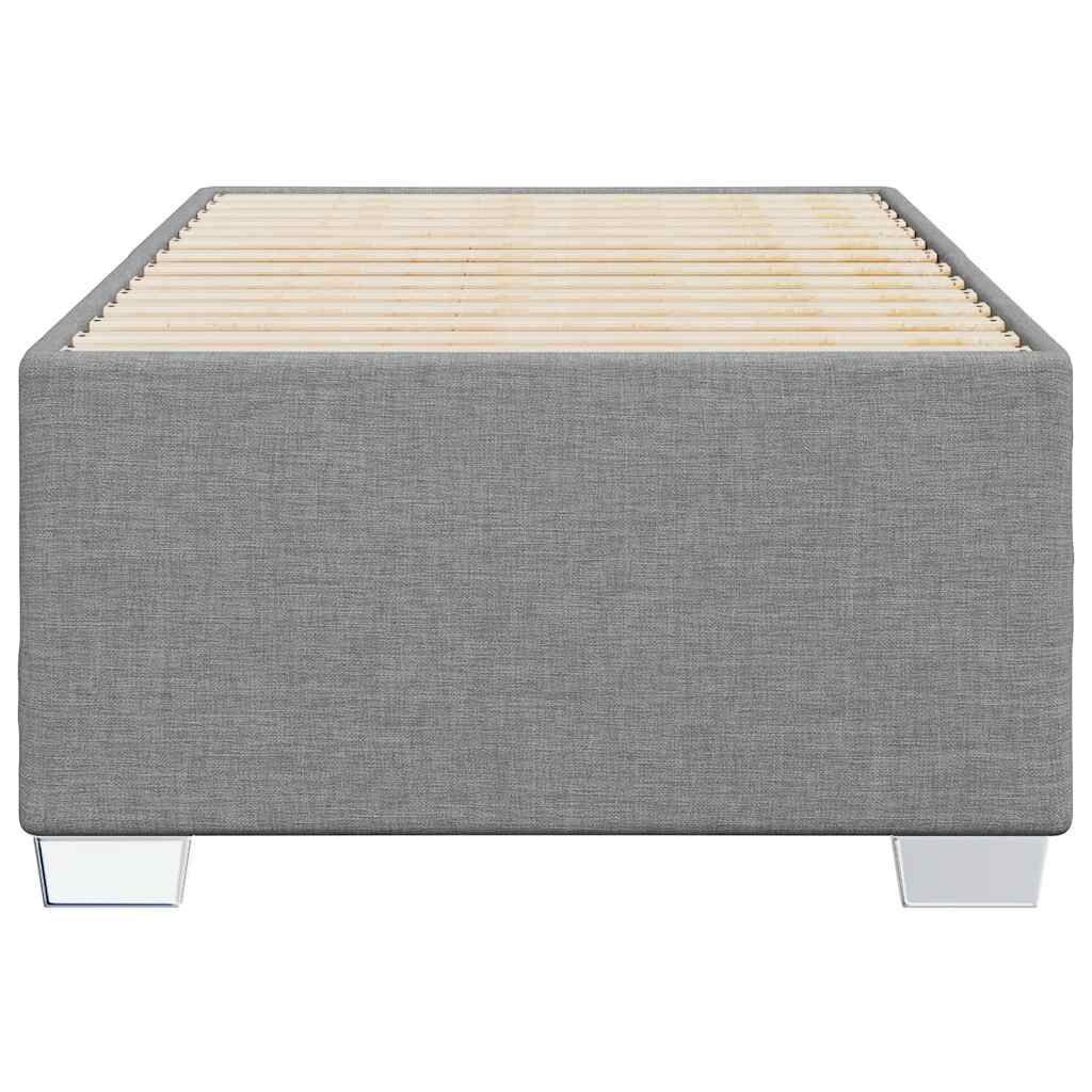 vidaXL Bed Frame without Mattress Light Grey Twin Fabric