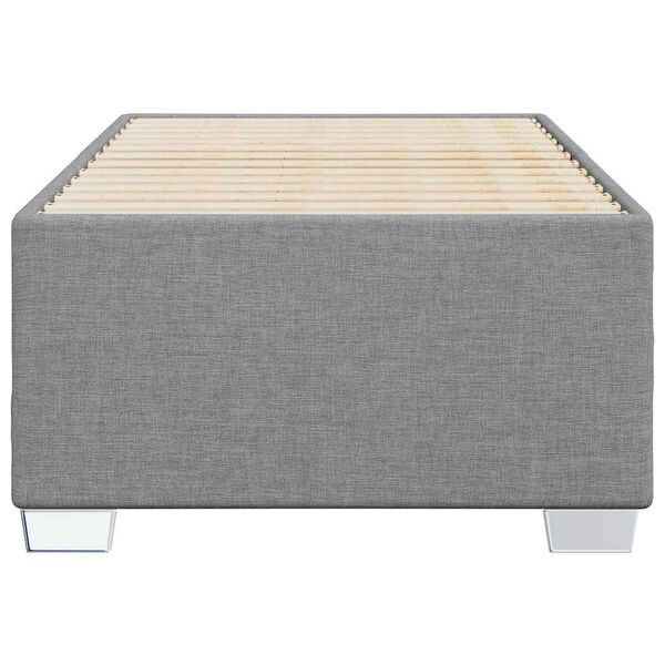 vidaXL Bed Frame without Mattress Light Grey Twin Fabric