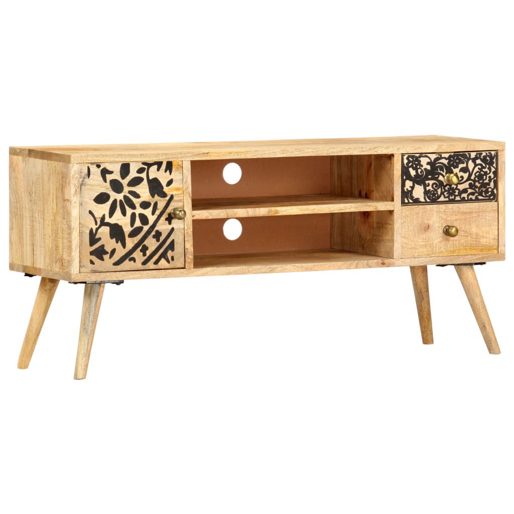 vidaXL TV Cabinet 100x30x45 cm Solid Mango Wood