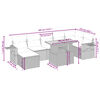 vidaXL 8 Piece Garden Sofa Set with Cushions Grey Poly Rattan