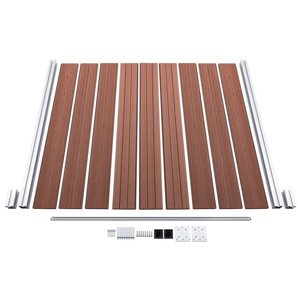 vidaXL Garden Fence WPC 180x186 cm Brown