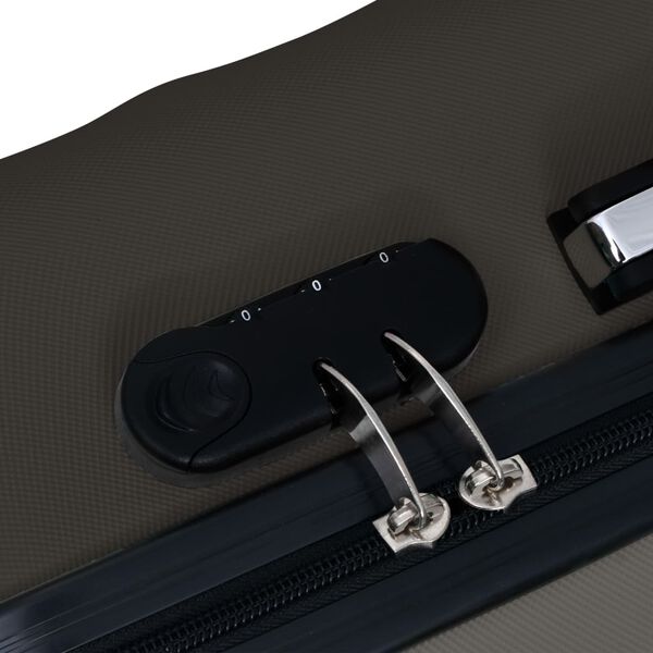 vidaXL Hardcase Trolley Set 3 pcs Anthracite ABS